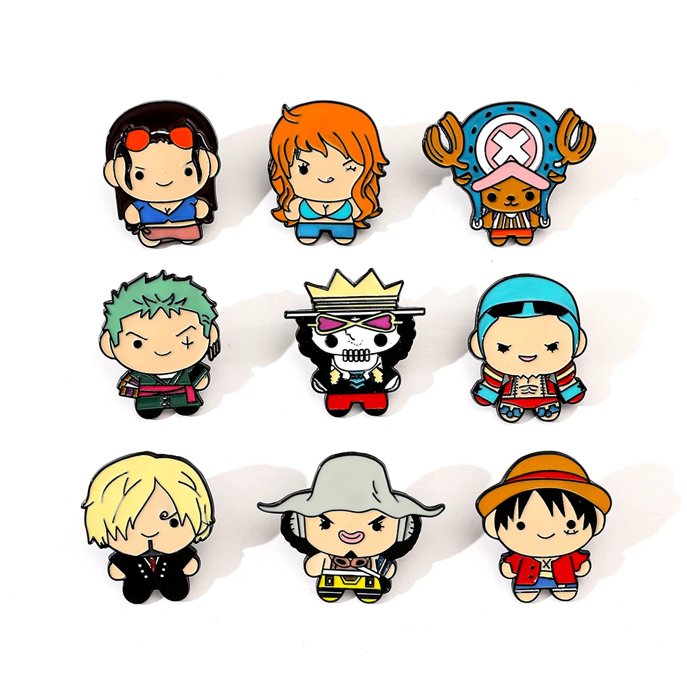 Enamel Pin Set - 9 Stück Kreative Cartoon-Broschen Anime ONE