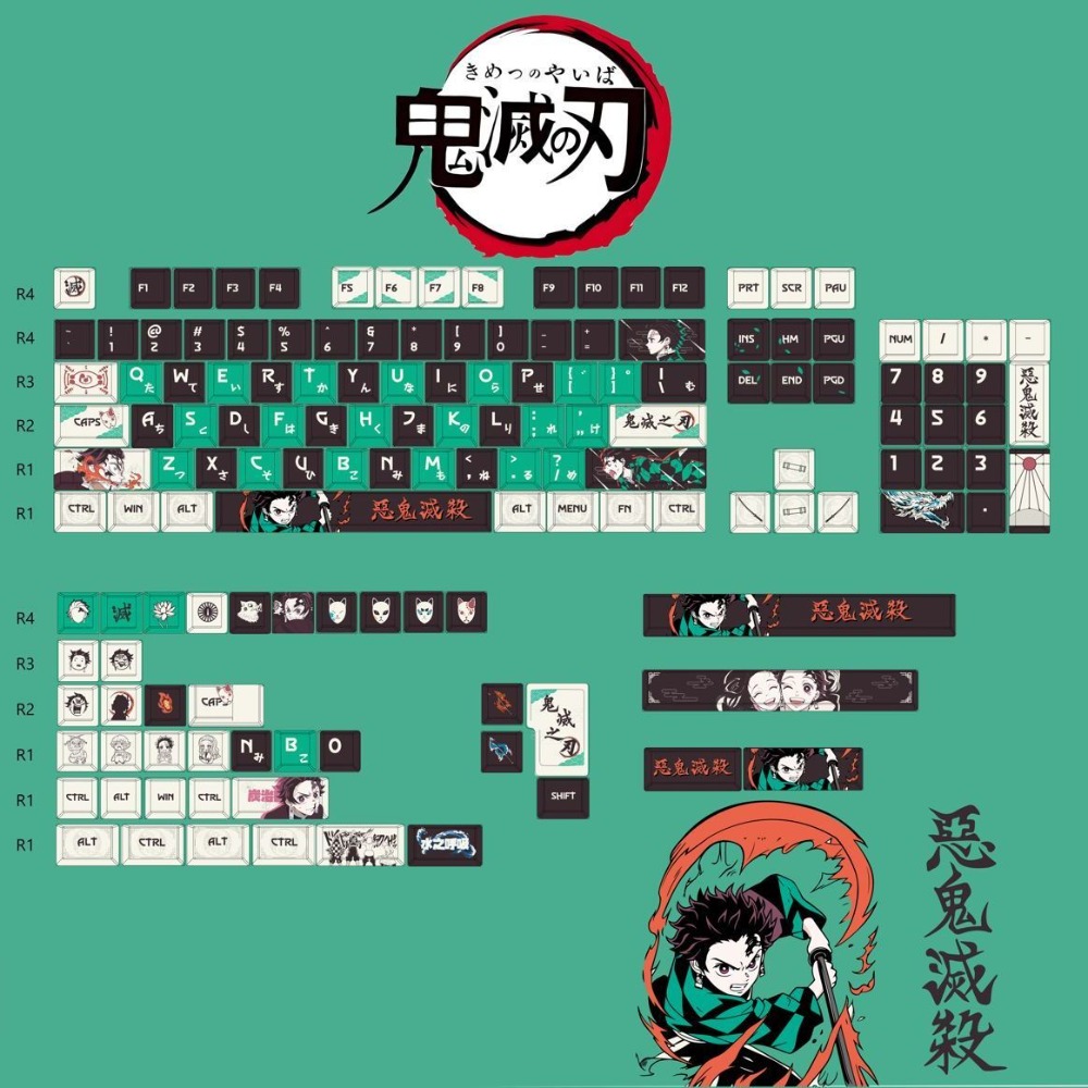 Keycap Artisan Anime - Demon Slayer Tastenkappen Tanjiro Kamado PBT