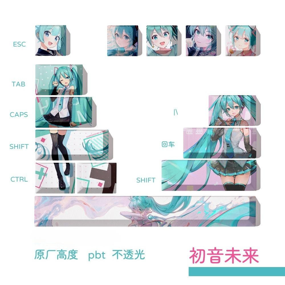 Hatsune Miku Tastenkappen, OEM – Keycap Artisan Anime Bewertung und Preis
