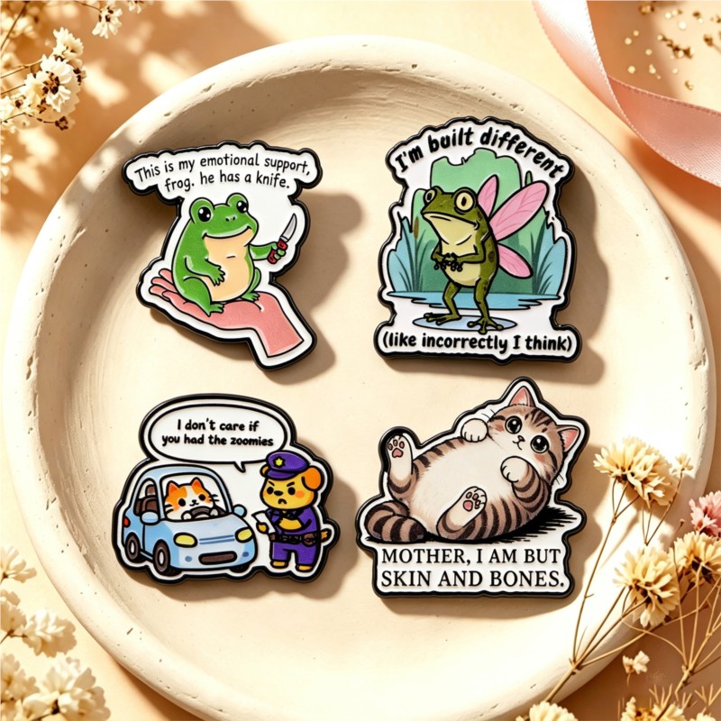 Zitat-Emaille-Pin, Niedlicher  – Enamel Pin Set Bewertung und Preis